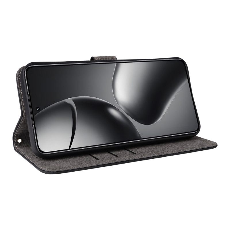 Kotelot Xiaomi 15t Pro Rfid-lompakko Mokkanahkaefektillä