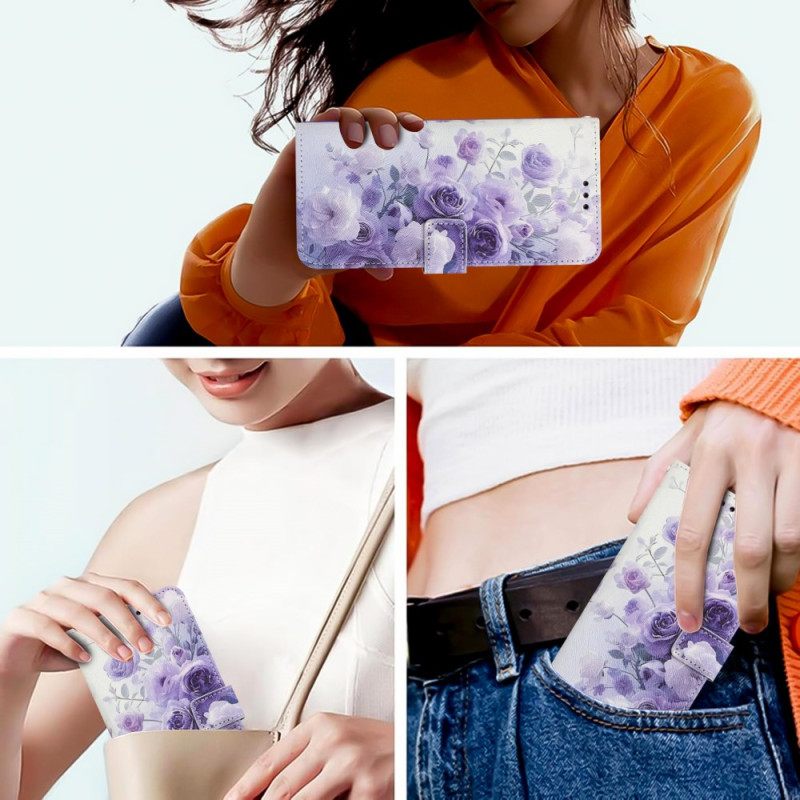 Kotelot Xiaomi 15t Pro Violetit Ruusut