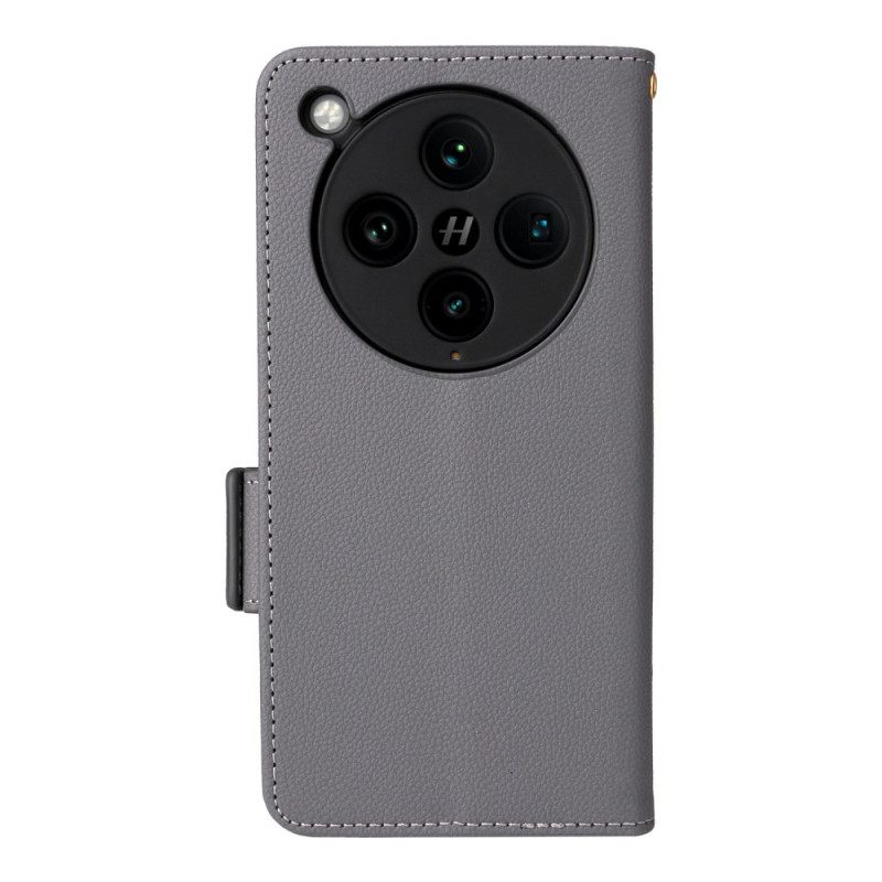 Kuoret Oppo Find X8 Pro Litsikuvioinen Ranneke Tekstuuri