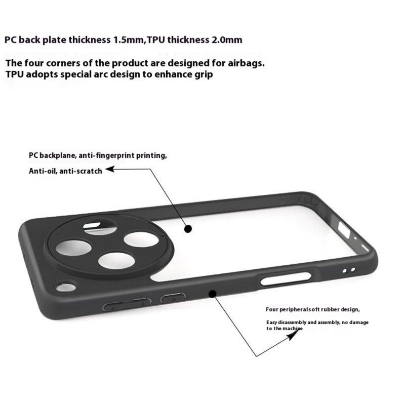 Kuori Oppo Find X8 Pro Kirkas Silikonireunoilla