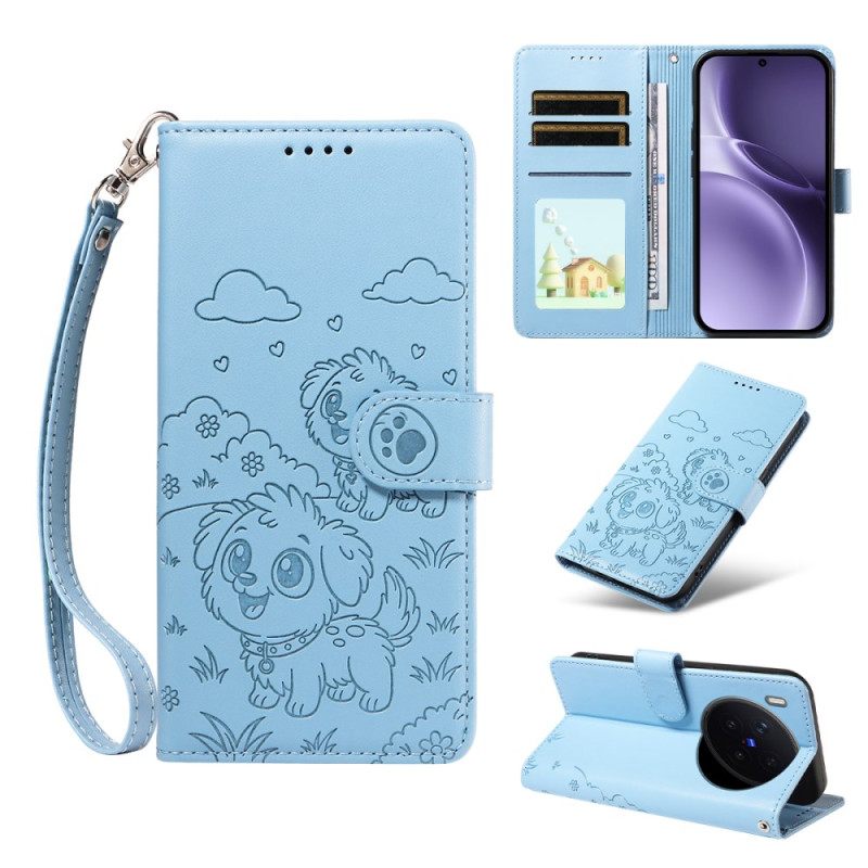 Kotelot Vivo X300 Pro Puhelinkuoret Koirakuvio Hihnalla