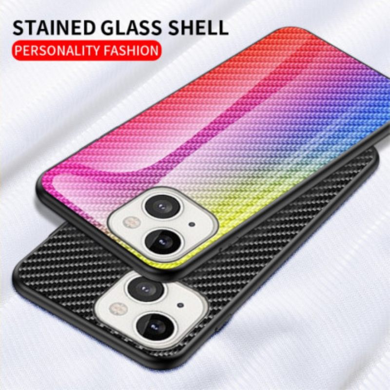 Case iPhone 13 Carbon Fiber Karkaistu Lasi