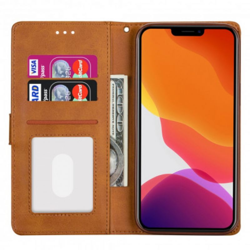 Flip Case iPhone 13 Kukkaro Kaulanauhalla
