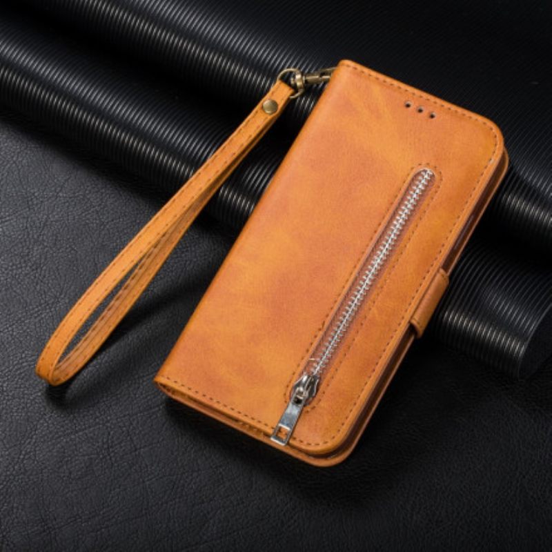 Flip Case iPhone 13 Kukkaro Kaulanauhalla
