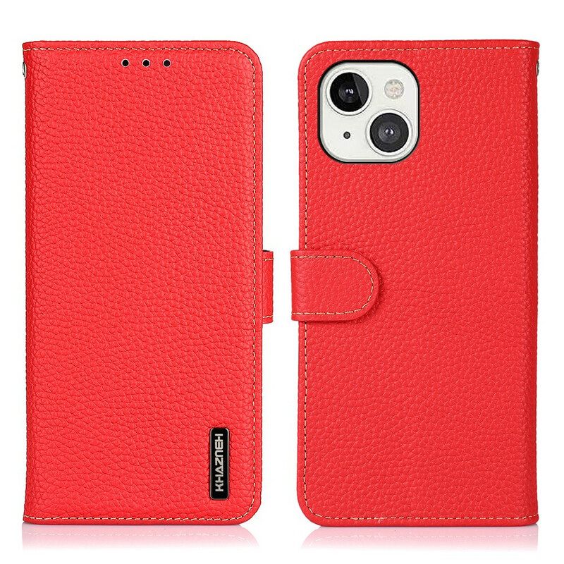 Kotelot iPhone 13 Litchi Nahka Khazneh