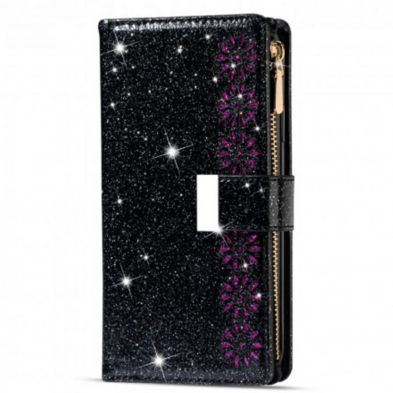 Kotelot iPhone 13 Lompakkokotelo Sequins Vetoketjullinen Lompakko