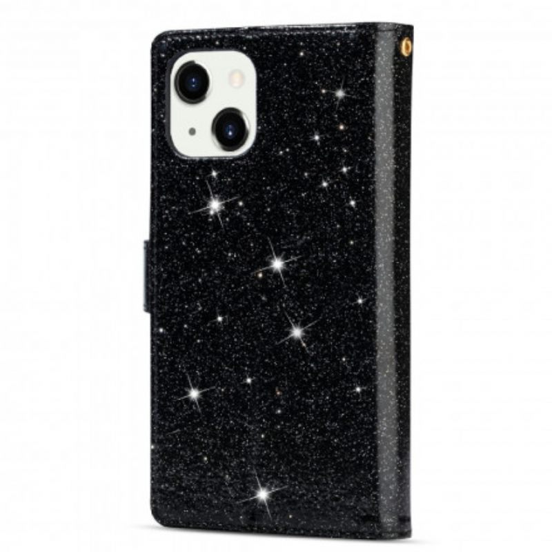 Kotelot iPhone 13 Lompakkokotelo Sequins Vetoketjullinen Lompakko