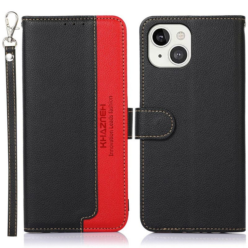 Kotelot iPhone 13 Lychee Style Rfid Khazneh