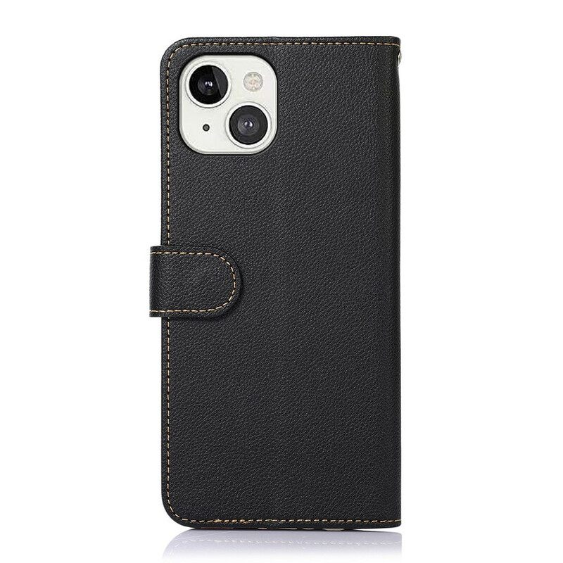 Kotelot iPhone 13 Lychee Style Rfid Khazneh