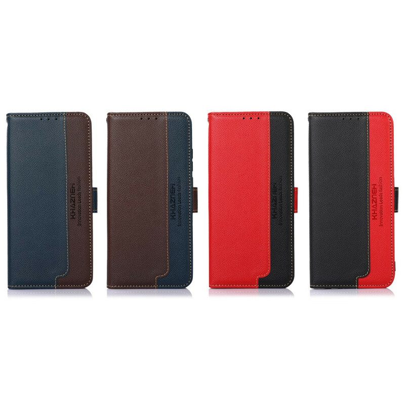 Kotelot iPhone 13 Lychee Style Rfid Khazneh