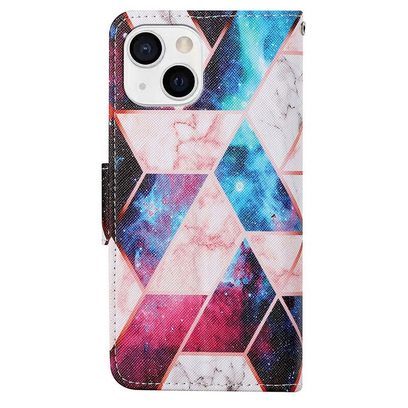 Kotelot iPhone 13 Marble Kaulanauhalla