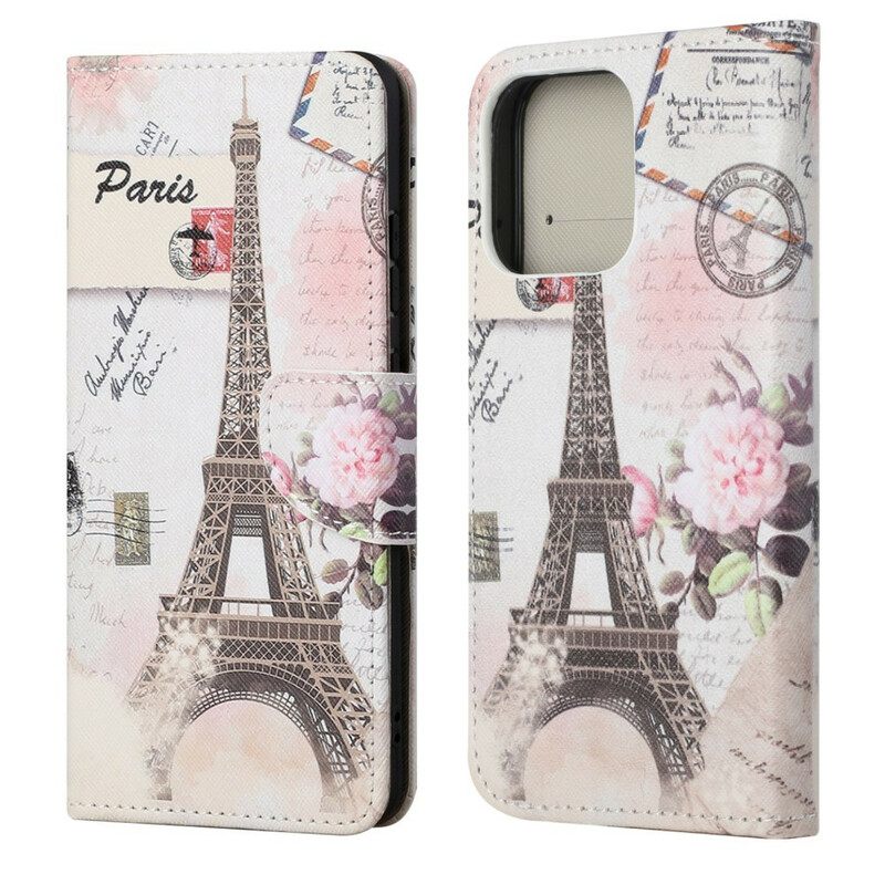Kotelot iPhone 13 Retro Eiffel-torni