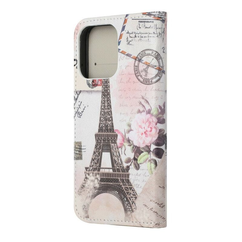 Kotelot iPhone 13 Retro Eiffel-torni