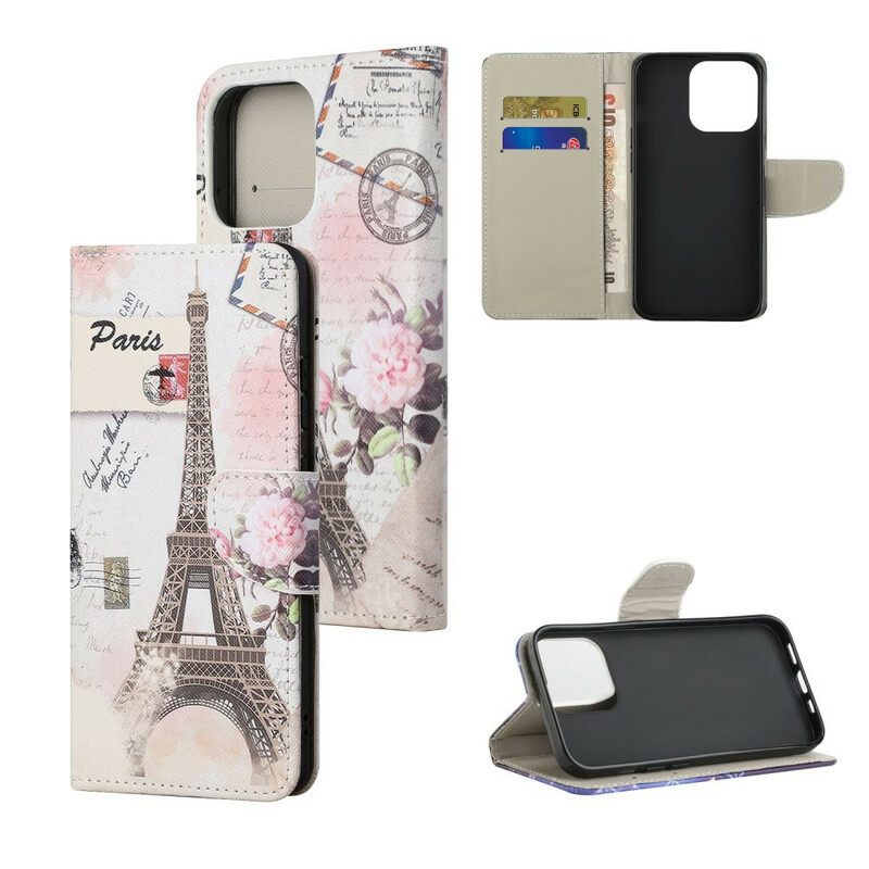 Kotelot iPhone 13 Retro Eiffel-torni