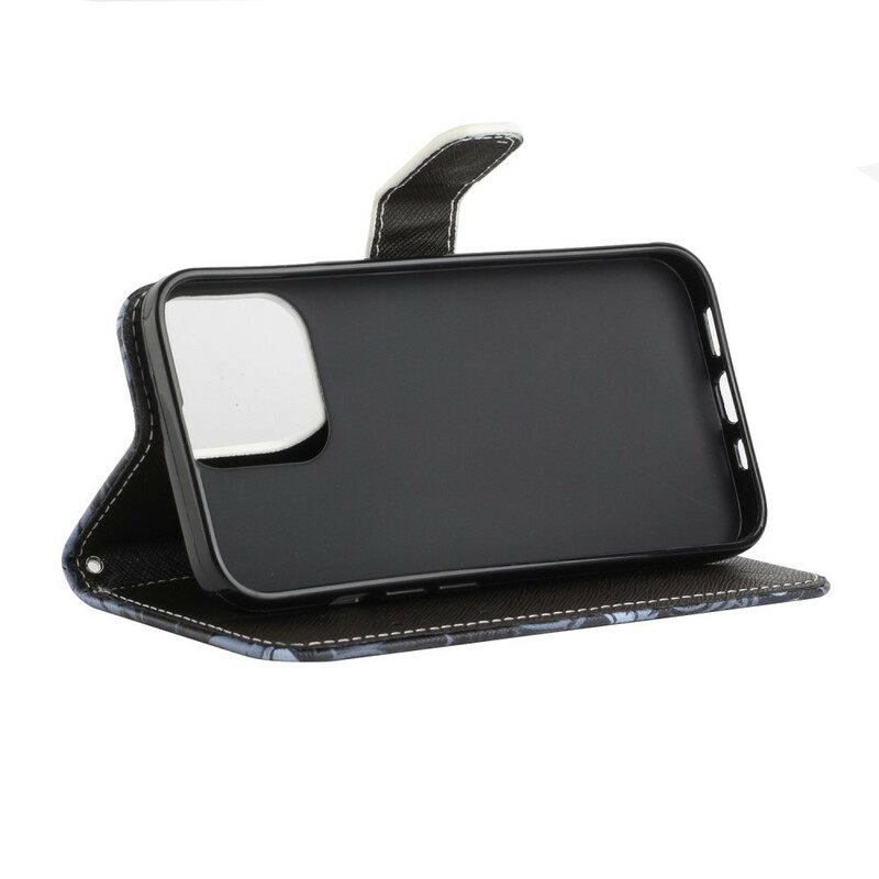 Kotelot iPhone 13 Suojaketju Kuori Leopard Hihnalla