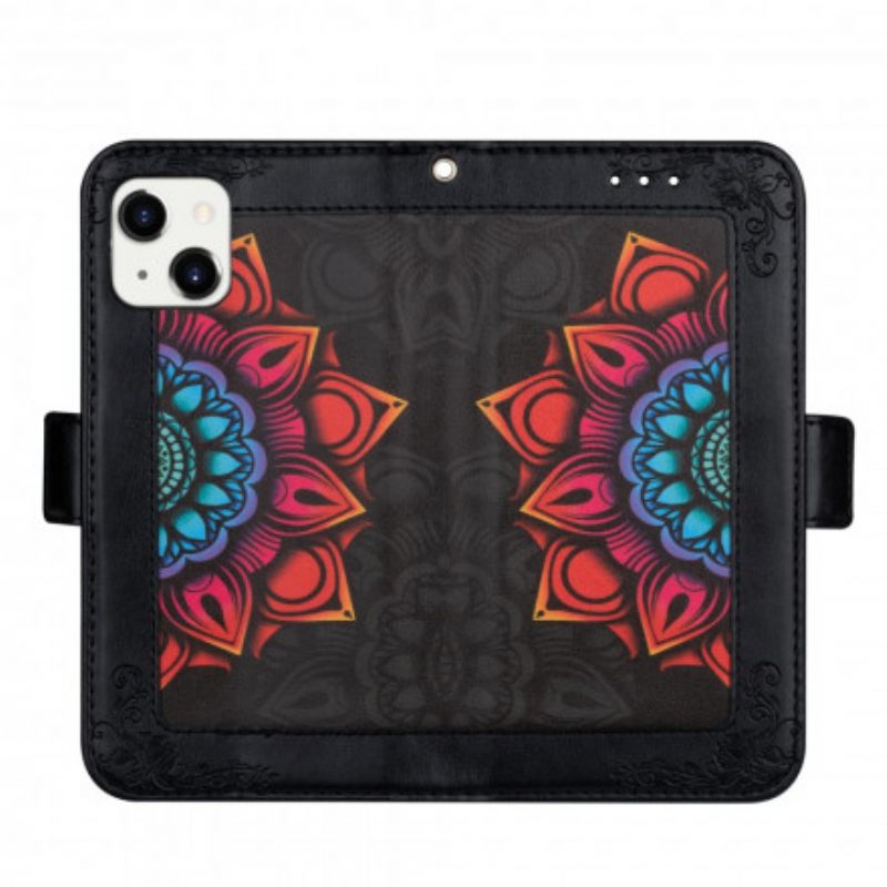 Kotelot iPhone 13 Suojaketju Kuori Mandala-koriste Hihnalla