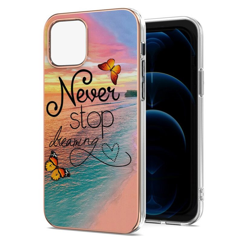 Kuori iPhone 13 Älä Koskaan Lopeta Unelmoivia Perhosia