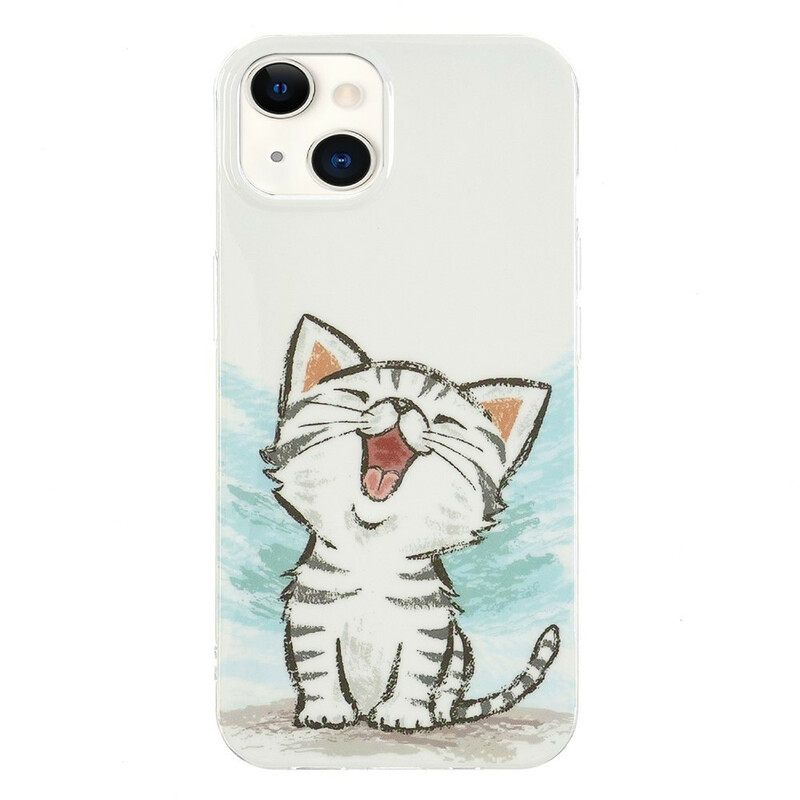 Kuori iPhone 13 Fluoresoiva Kissa