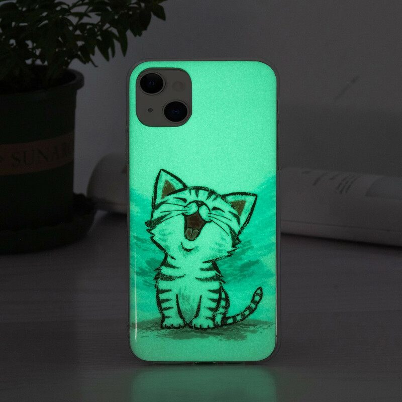Kuori iPhone 13 Fluoresoiva Kissa