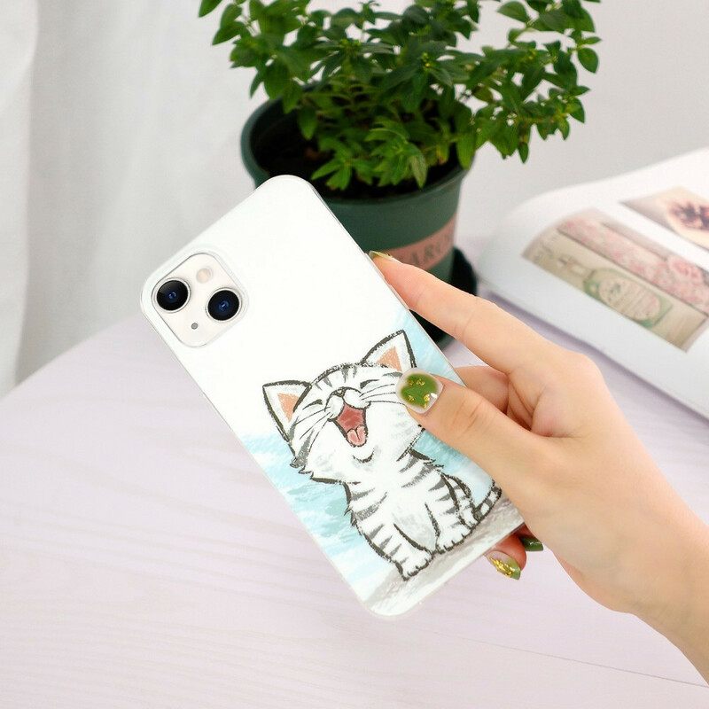 Kuori iPhone 13 Fluoresoiva Kissa