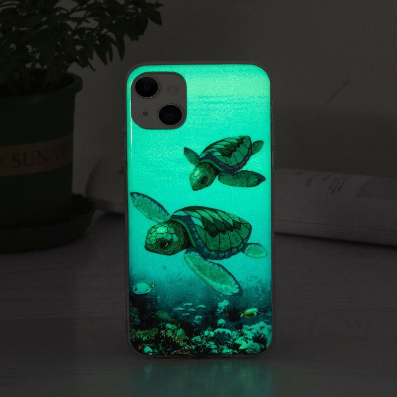 Kuori iPhone 13 Fluoresoivat Kilpikonnat