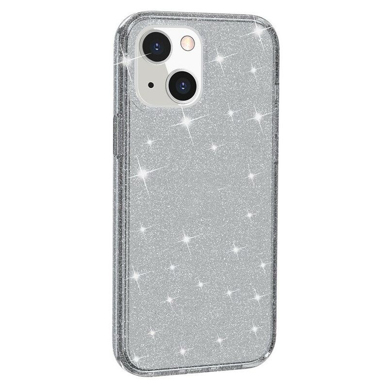 Kuori iPhone 13 Läpinäkyvät Paljetit
