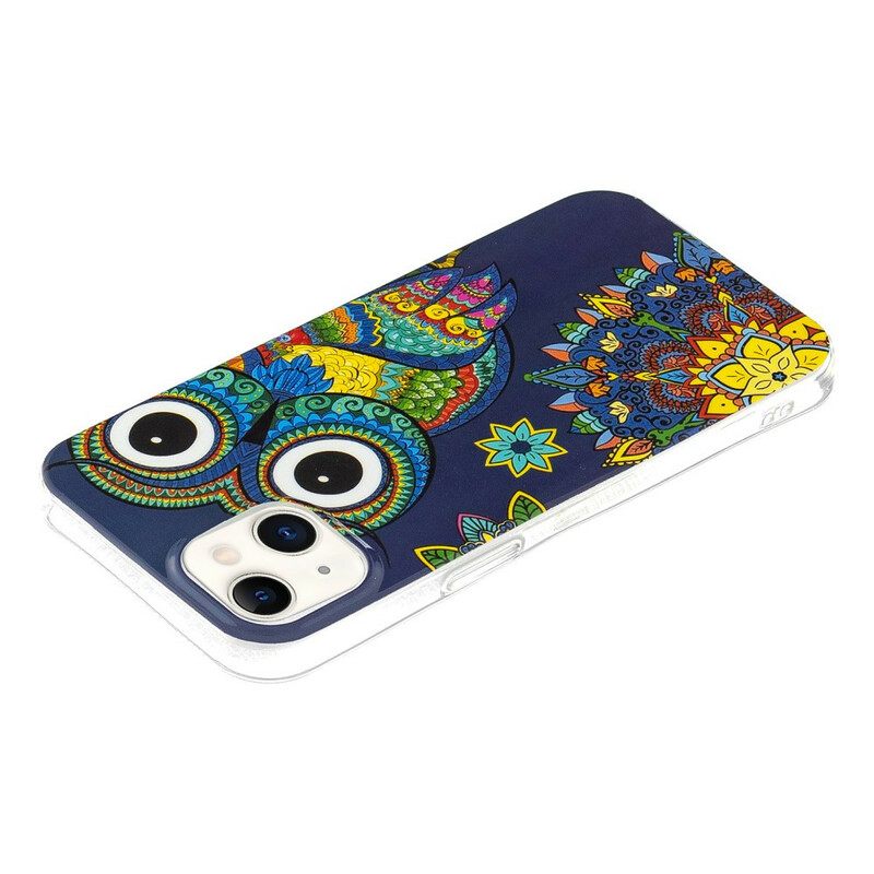 Kuori iPhone 13 Owl Fluoresoiva Mandala
