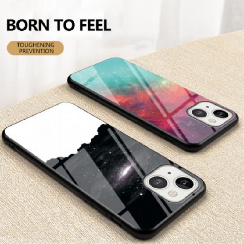 Kuori iPhone 13 Starry Sky Karkaistu Lasi