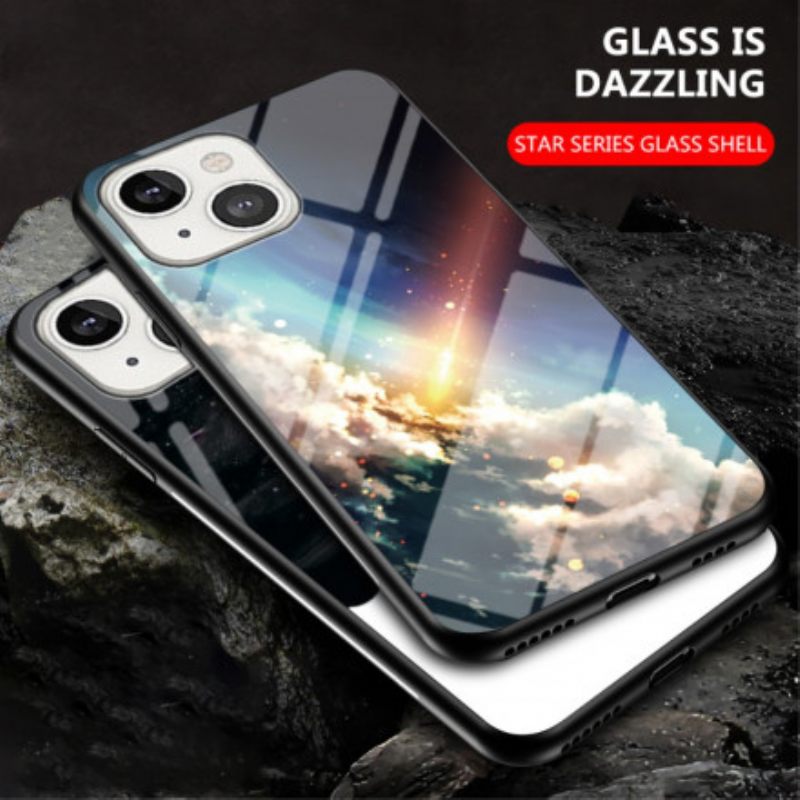 Kuori iPhone 13 Starry Sky Karkaistu Lasi