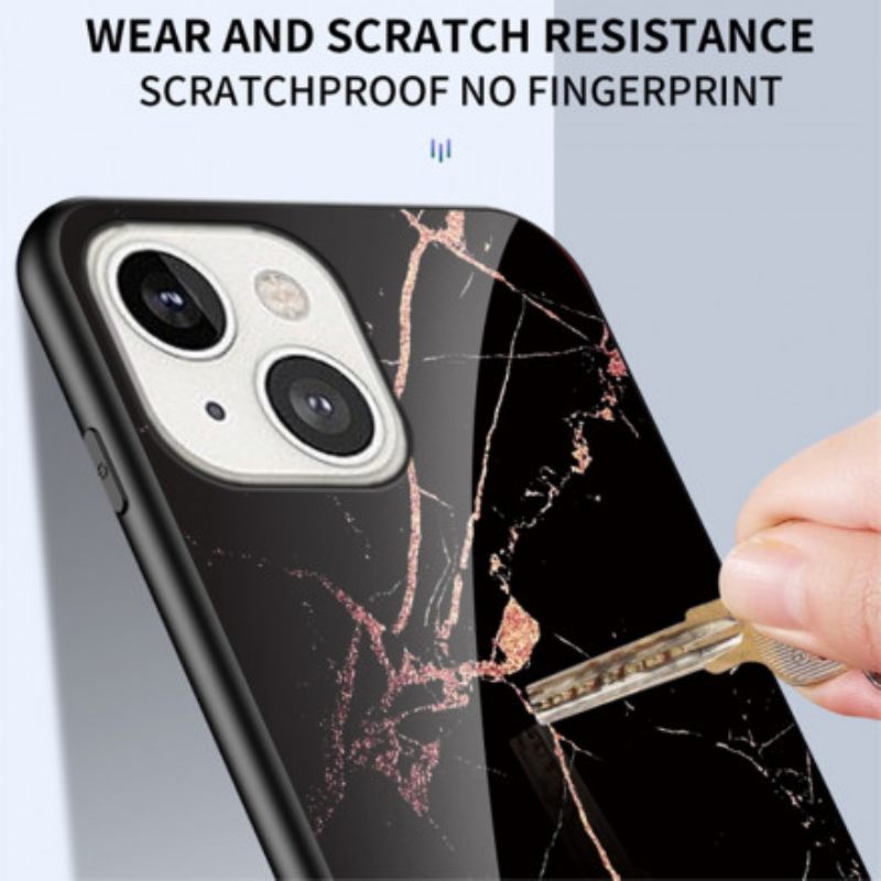 Kuori iPhone 13 Tempered Glass Marble Colors