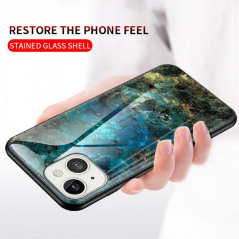 Kuori iPhone 13 Tempered Glass Marble Colors