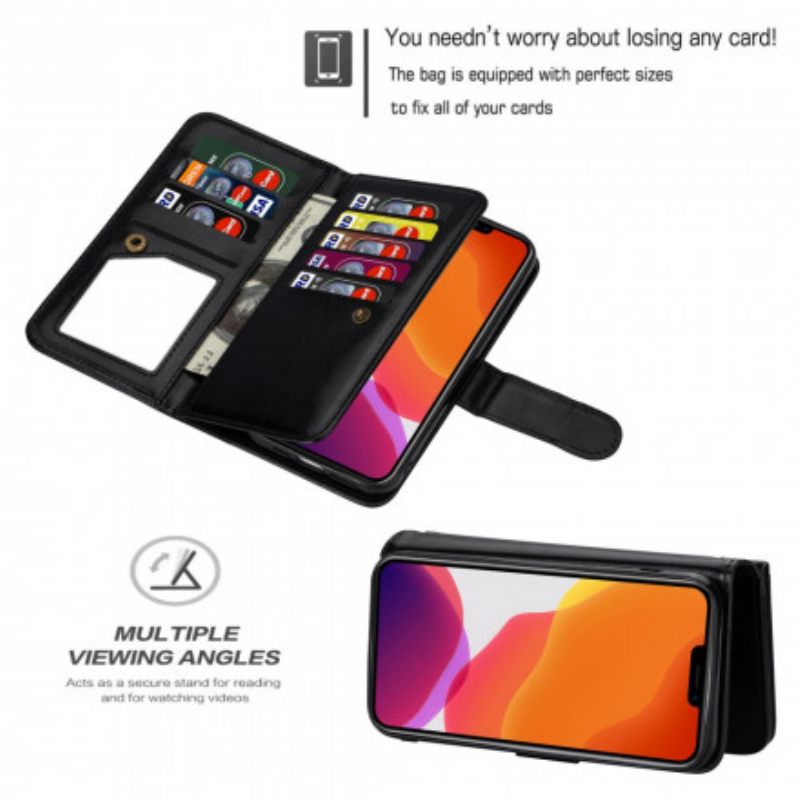 Kuori Kotelot iPhone 13 Irrotettava 9 Kortin Pidike