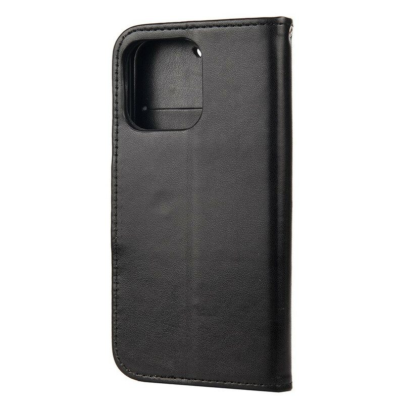 Nahkakotelo iPhone 13 Perhosia Ja Kukkia