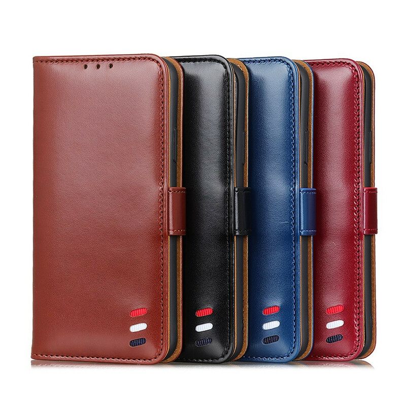 Nahkakotelo iPhone 13 Tricolor Leather Effect