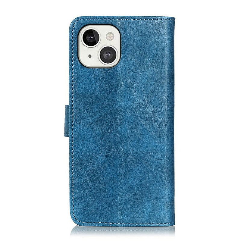 Nahkakotelo iPhone 13 Tricolor Vintage Leather Effect