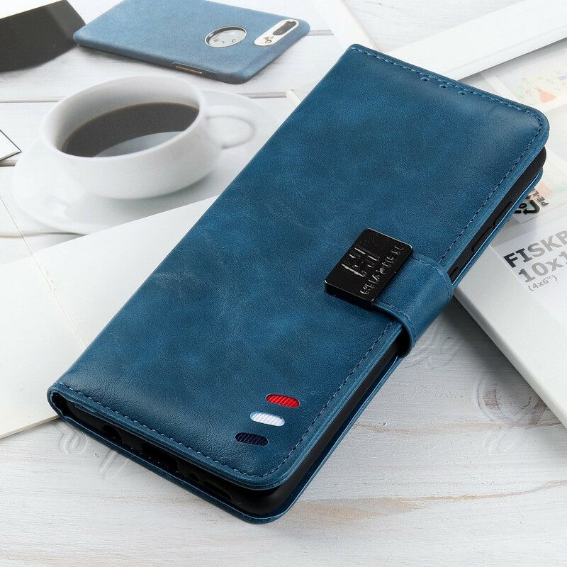 Nahkakotelo iPhone 13 Tricolor Vintage Leather Effect