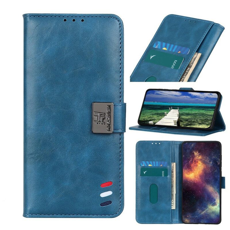 Nahkakotelo iPhone 13 Tricolor Vintage Leather Effect