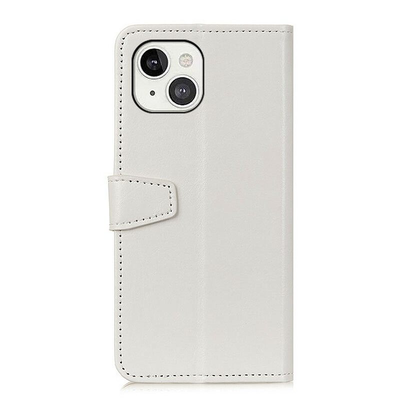 Nahkakotelo iPhone 13 Yksinkertainen Kiiltävä Nahkaefekti