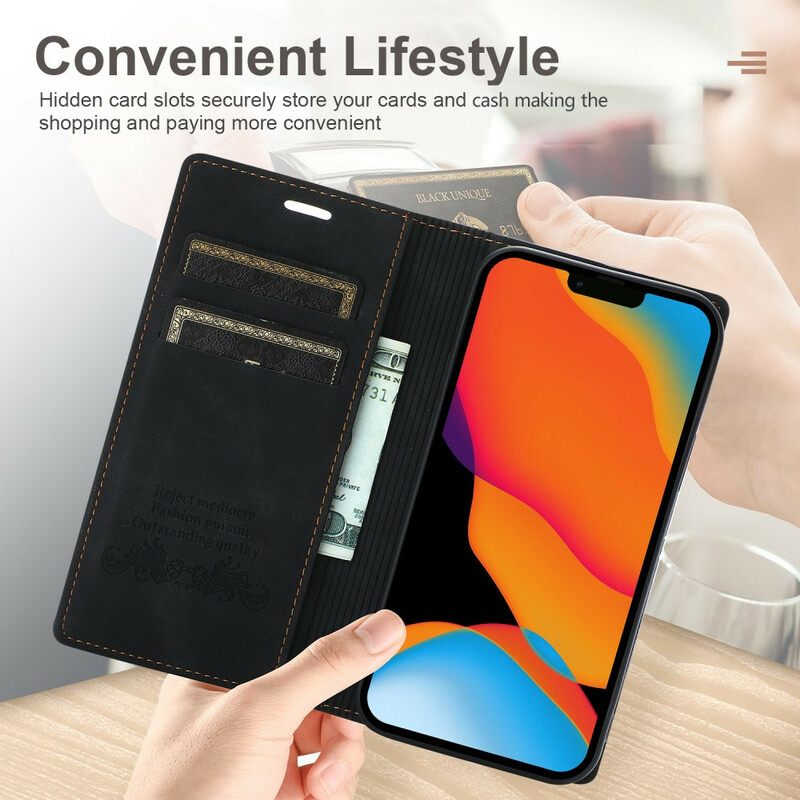 Puhelinkuoret iPhone 13 Kotelot Flip Style Leather Couture Magneettilukko