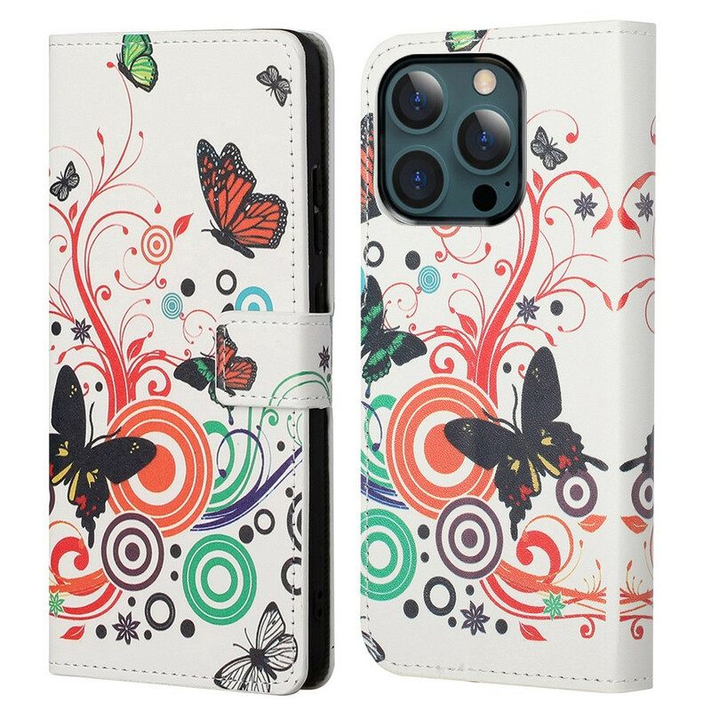 Kotelot iPhone 13 Pro Max Hullut Perhoset