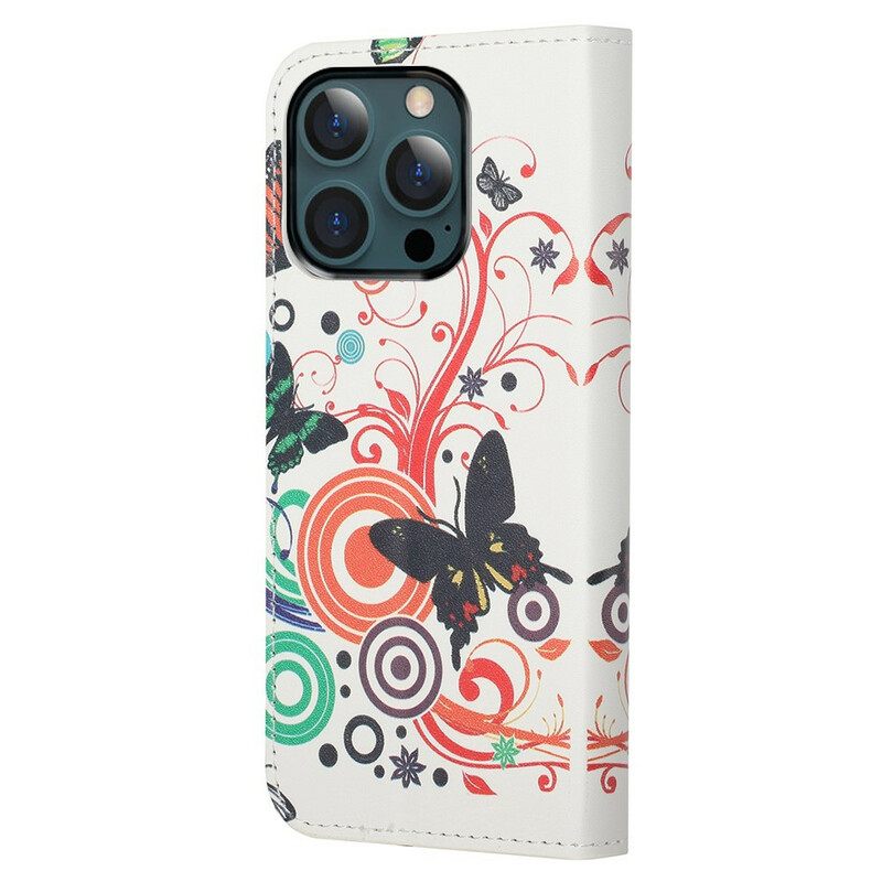 Kotelot iPhone 13 Pro Max Hullut Perhoset
