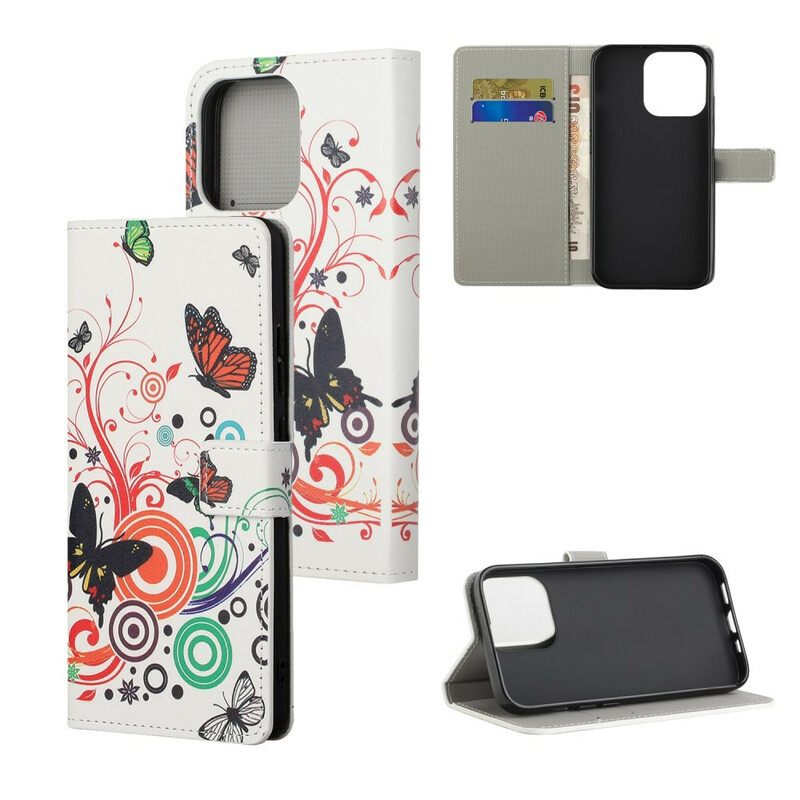 Kotelot iPhone 13 Pro Max Hullut Perhoset