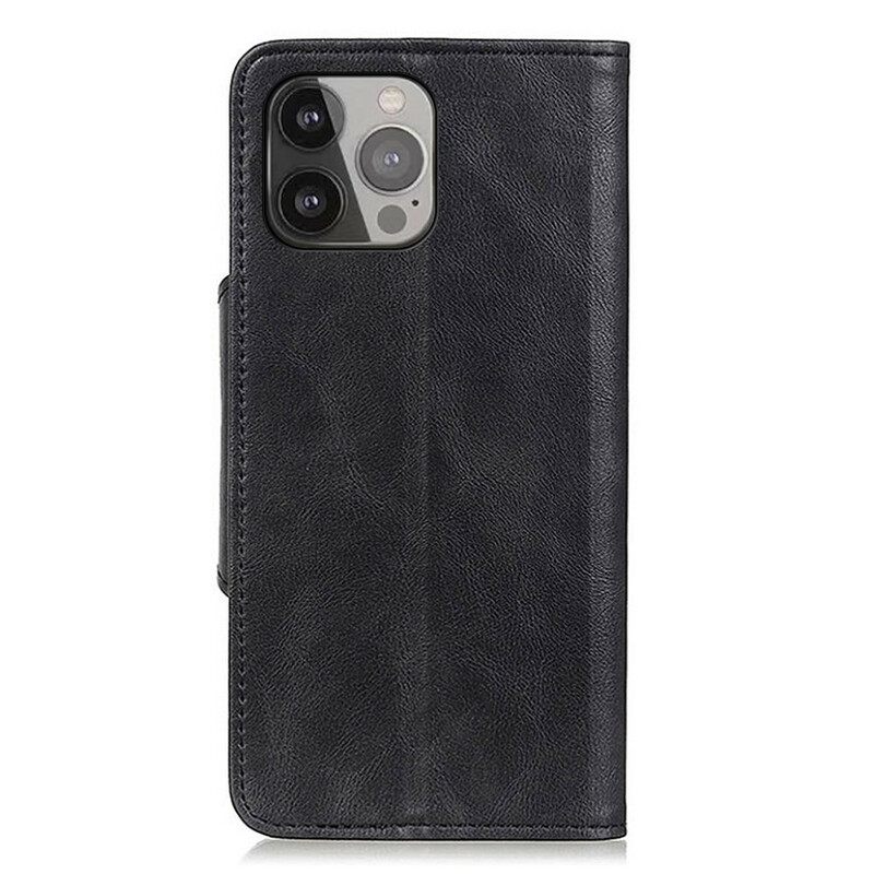 Kotelot iPhone 13 Pro Max Keinonahkapainike