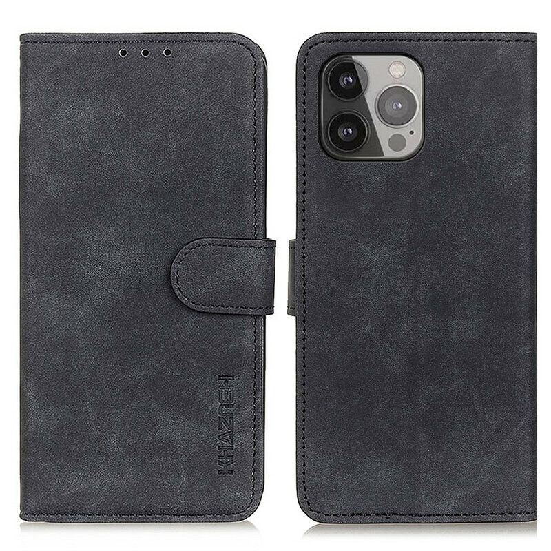 Kotelot iPhone 13 Pro Max Mate Vintage Leather Effect Khazneh