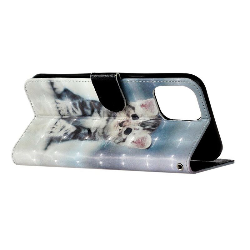 Kotelot iPhone 13 Pro Max Suojaketju Kuori Kitten Light Strap Kohdevalot