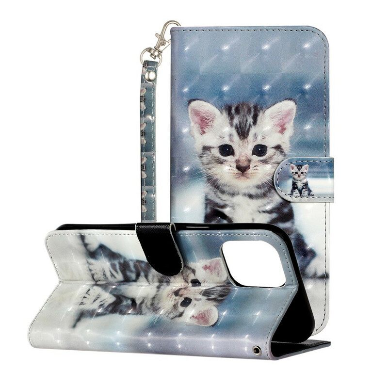 Kotelot iPhone 13 Pro Max Suojaketju Kuori Kitten Light Strap Kohdevalot