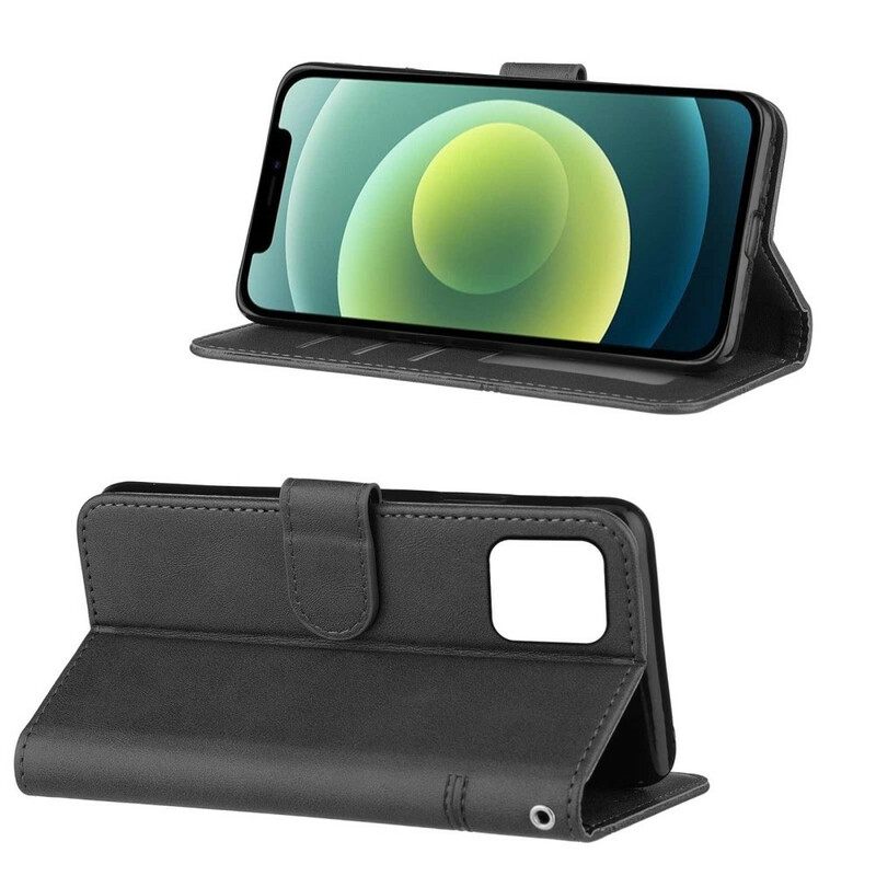 Kotelot iPhone 13 Pro Max Suojaketju Kuori Leather Effect Geo Strappy