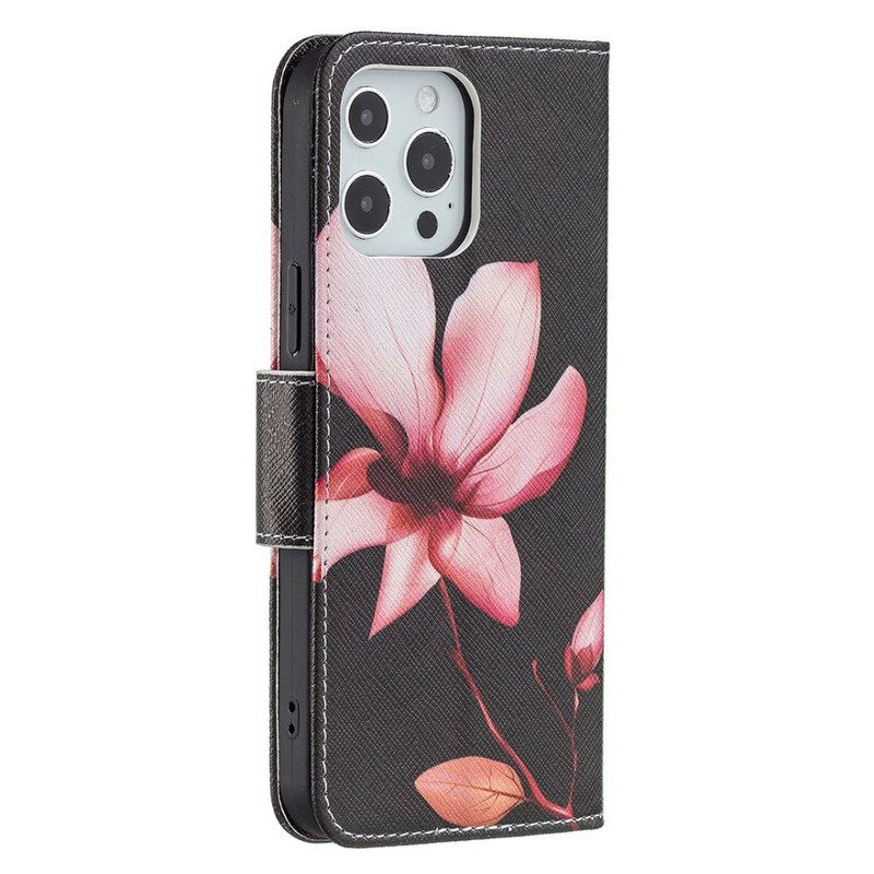 Kotelot iPhone 13 Pro Max Vaaleanpunainen Kukka