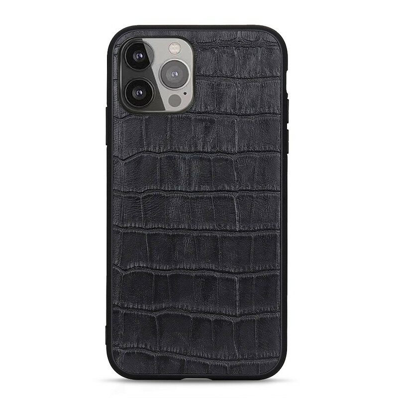 Kuori iPhone 13 Pro Max Aito Crocodile Texture Nahka