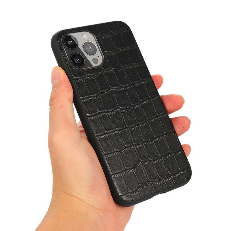 Kuori iPhone 13 Pro Max Aito Crocodile Texture Nahka